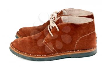 Royalty Free Photo of a Pair of Brown Suede Shoes