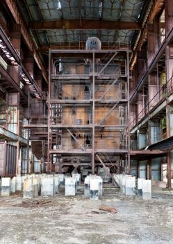 Royalty Free Photo of a Dilapidated Old Boiler House