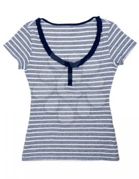 Women's Sports striped shirt. Isolate on white