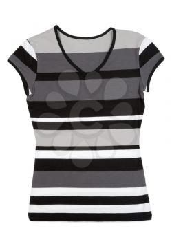 Fashionable women's striped blouse. Isolate on white.