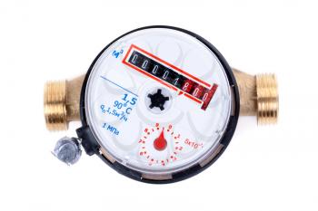 Water meter isolated on white background