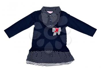 Children dress in polka dot vest with a white background