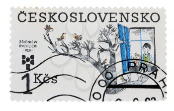 postage stamp dedicated to the country of Czechoslovakia