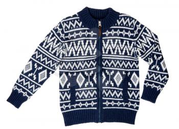 a winter sweater with a pattern on a white background