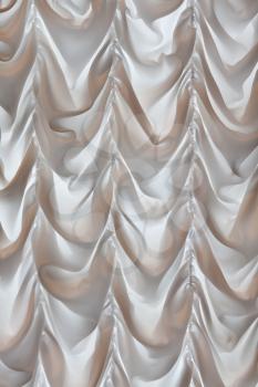 white theater curtains close-up background