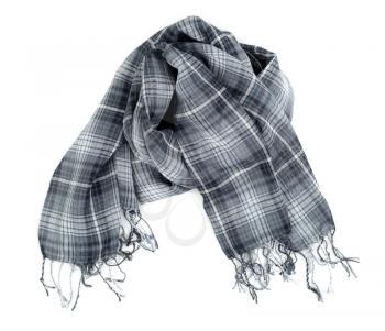 Checkered scarf it is isolated on a white background