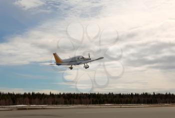 Small Plane Taking Off at a Local North Airport