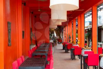 Oriental restaurant in orange clearance in Cambodia, Siem Reap