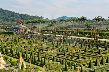 Thai temple in Nong Nooch Tropical Garden, Pattaya