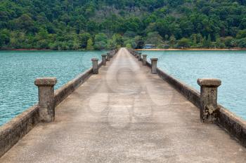 concrete pier on the island of Koh Chang, Thailand