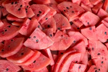 fresh slices of ripe watermelon, background