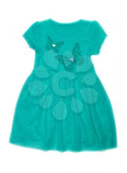 Children's fancy dress with butterfly pattern. Isolate on white.
