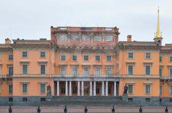 The ancient building in St. Petersburg with columns