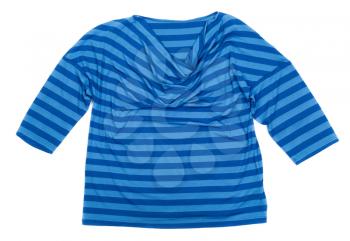 blue striped shirt isolate on a white background