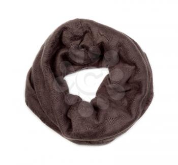 Brown LIC scarf accessories. Isolate on white.