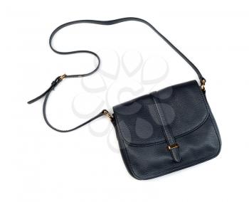 Little leather ladies handbag. Isolate not white.