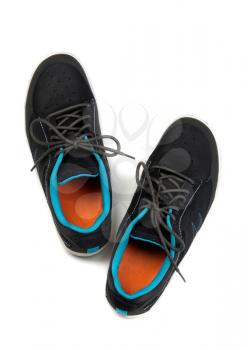 pair of colorful sport casual shoes. Isolate on white.