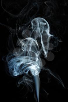 abstract white smoke on black