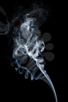 Abstract smoke isolated on black. Background