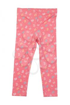 Cotton pink pants home. Isolate on white.