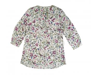 Women's blouse with a floral pattern. Isolate on white background.