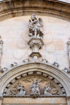 facade of the Catholic Church in Palma de Mallorca closeup