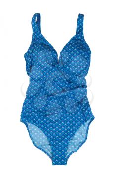 Blue swimsuit fused. Isolate on white.