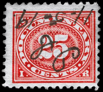Royalty Free Photo of a 25 US Stamp Circa 1917