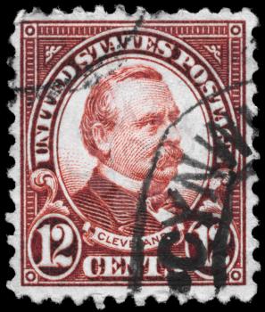 Royalty Free Photo of a US Stamp With Grover Cleveland (1837-1908), Series, Circa 1923