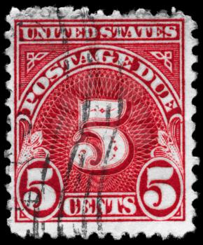 Royalty Free Photo of a 1930 5 Cent US Stamp