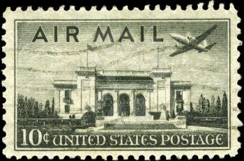 Royalty Free Photo of a 1947 Stamp of Pan American Union Building, Washington