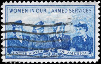 Royalty Photo of 1952 US Stamp Honouring the Women in the US Armed Services