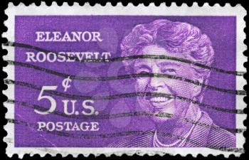 Royalty Free Photo of 1963 US Stamp Shows the Portrait of a Eleanor Roosevelt (1884-1962)
