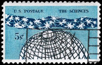 Royalty Free Photo of 1963 US Stamp Devoted to Honouring the National Academy of Science