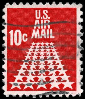 Royalty Free Photo of US Stamp Shows the 50-Star Runway