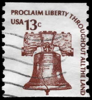 Royalty Free Photo of 1975 US Stamp Shows the Liberty Bell