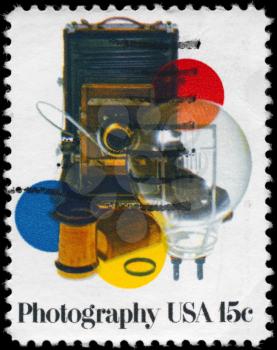 Royalty Free Photo of 1978 US Stamp Shows the Photographic Equipment, Photography Issue