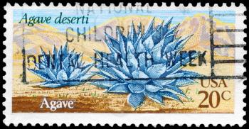 Royalty Free Photo of 1981 US Stamp Shows the Agave, Desert Plants