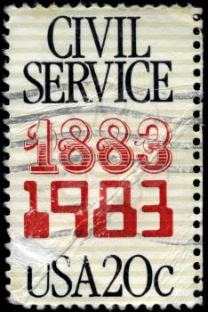 Royalty Free Photo of 1983 US Stamp Devoted to Civil Service