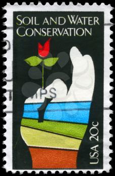 Royalty Free Photo of 1984 US Stamp Devoted to Soil and Water Conservation