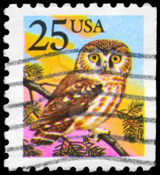 Royalty Free Photo of 1988 US Stamp Shows the Owl
