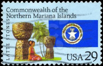 Royalty Free Photo of 1993 US Stamp Devoted to Commonwealth of the Northern Mariana Islands