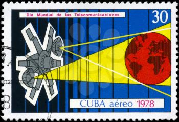 CUBA - CIRCA 1978: A Stamp printed in CUBA devoted to World Telecommunications Day, circa 1978