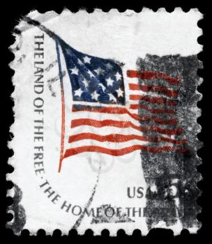 USA - CIRCA 1978: A Stamp printed in USA shows the Fort McHenry Flag, series, circa 1978