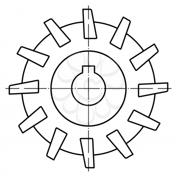 Illustration of the cylindrical contour milling cutter tool
