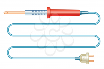 Illustration of the electric soldering iron tool