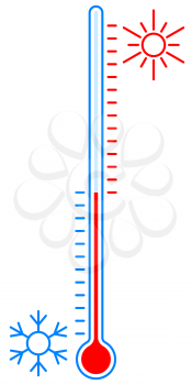 Illustration of the meteorology thermometer