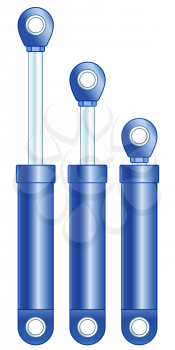 Illustration of the hydraulic cylinder or shock absorber set