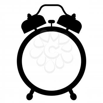 Illustration of the silhouette alarm clock icon