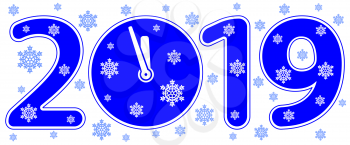 Illustration of the 2019 New Year winter design